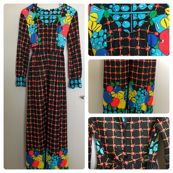 Homemade VINTAGE 70s style dress! - Picture 2 of 4